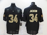 Nike Raiders 34 Bo Jackson Black Camo 2020 Salute To Service Limited Jersey,baseball caps,new era cap wholesale,wholesale hats
